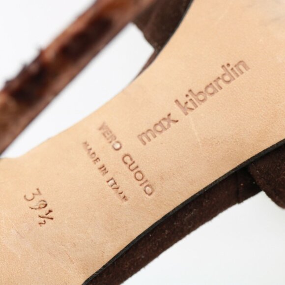 Max Kibardin Women Iruwa Sandal Size 8.5 Brown Leopard Ankle Strap Sculpted Heel - Picture 9 of 12